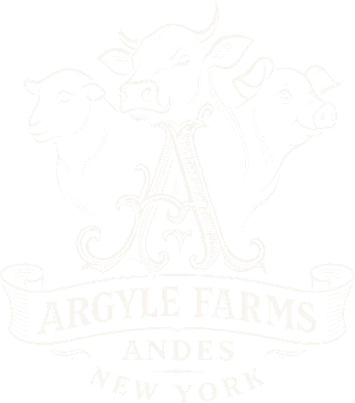 Argyle Farms crest in cream